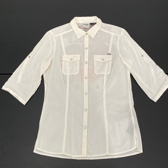 Harley-Davidson Passion and Freedom Woven Snap Closure Shirt - Small - Picture 5 of 14
